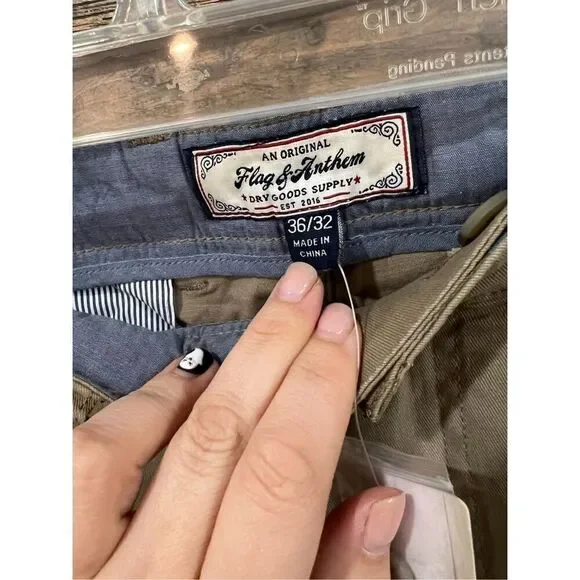 Flag & Anthem NWT chino pants straight sz 36 x 32 - Picture 3 of 6
